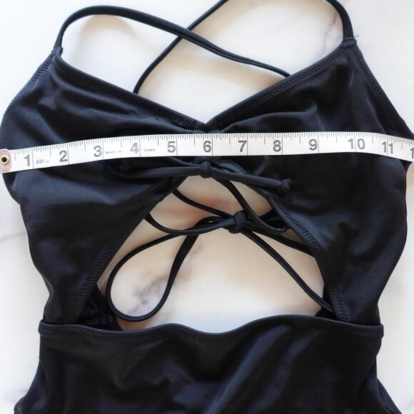 Victoria's Secret Swimsuit Womens XS Black One Piece Cutout Strappy Monokini - Picture 5 of 9
